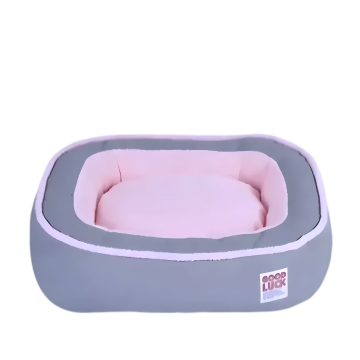 Lavish Pet Bed Removable & Washable Cover Cushion Pink L